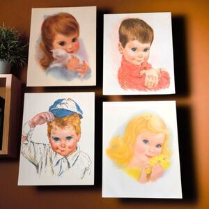 Vintage Frances Hook Northern Paper Mills Prints Set 4 - 14x11 American Beauties